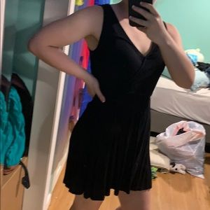 Black, cross mini dress From Forever 21